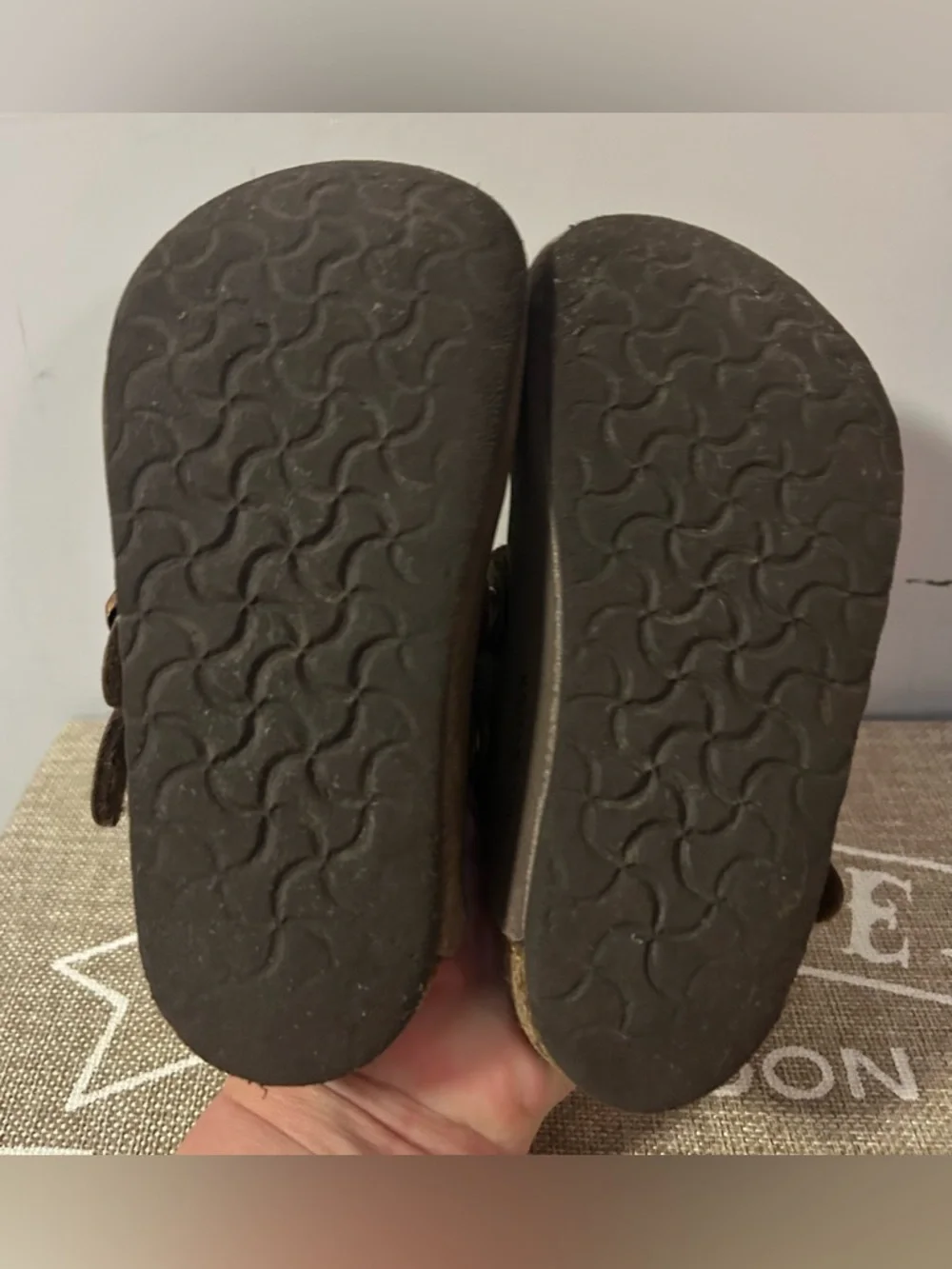 Birkenstock Brown Two-Buckle Kay Clog Sandals